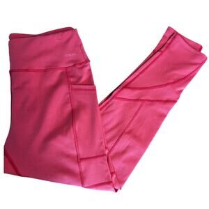 FIT KICKS Cross Over Rose Women's Leggings with Pockets NEW